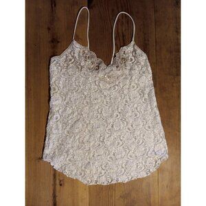 Vtg Adonna Womens M White Babydoll Short Nightie Sequins Lace Nylon Sheer Sexy